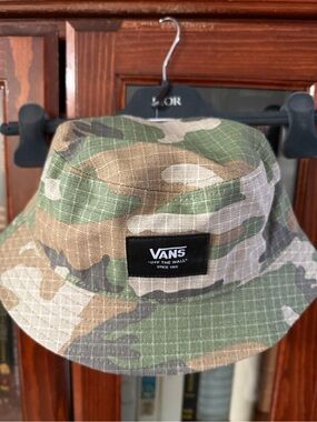 Vans Camo Bucket Hat - Green/Brown Size S/M